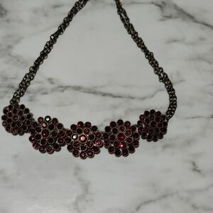 Elegant  Necklace with Red Accents